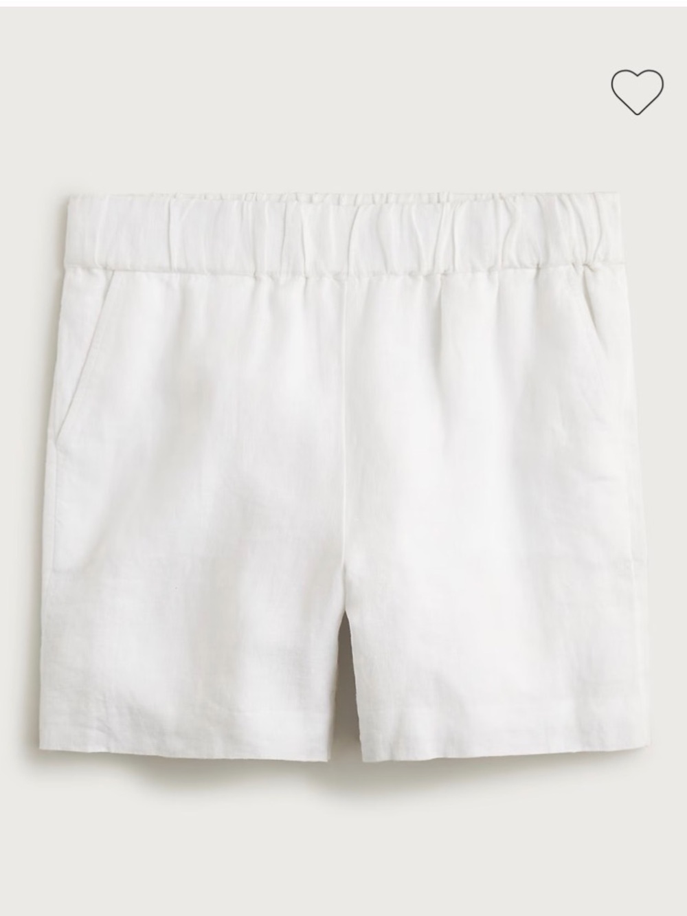 J.Crew Tropez White Linen Shorts